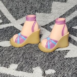 2005 Miami Getaway Chelsea Mattel My Scene Doll Purple & Blue Shoes Heels Wedges